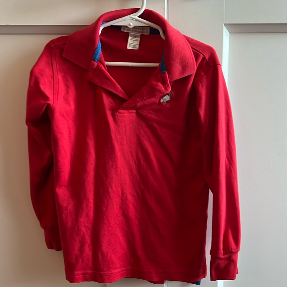 Beaufort bonnet red polo long sleeved size 6